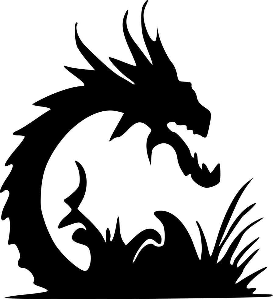 vector illustration of dragon shape