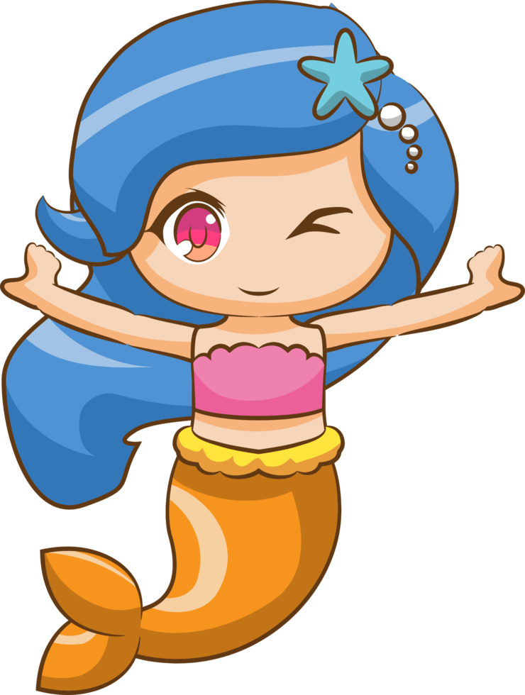 Mermaid png graphic clipart design