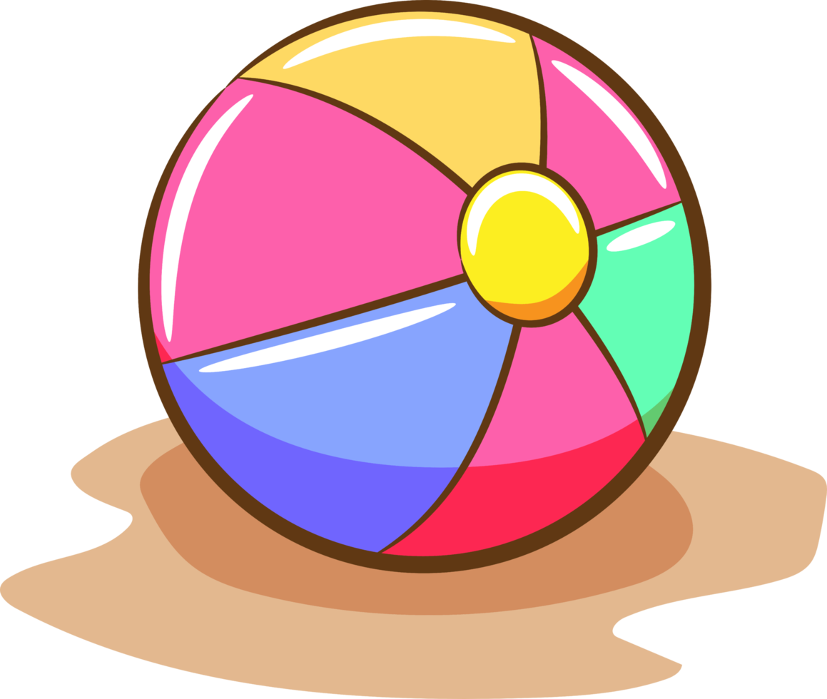 Beach ball png graphic clipart design