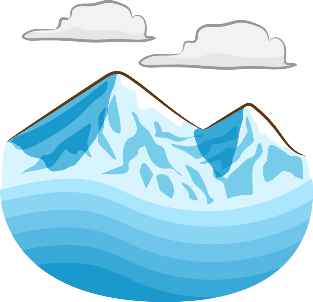 Mountain png graphic clipart design