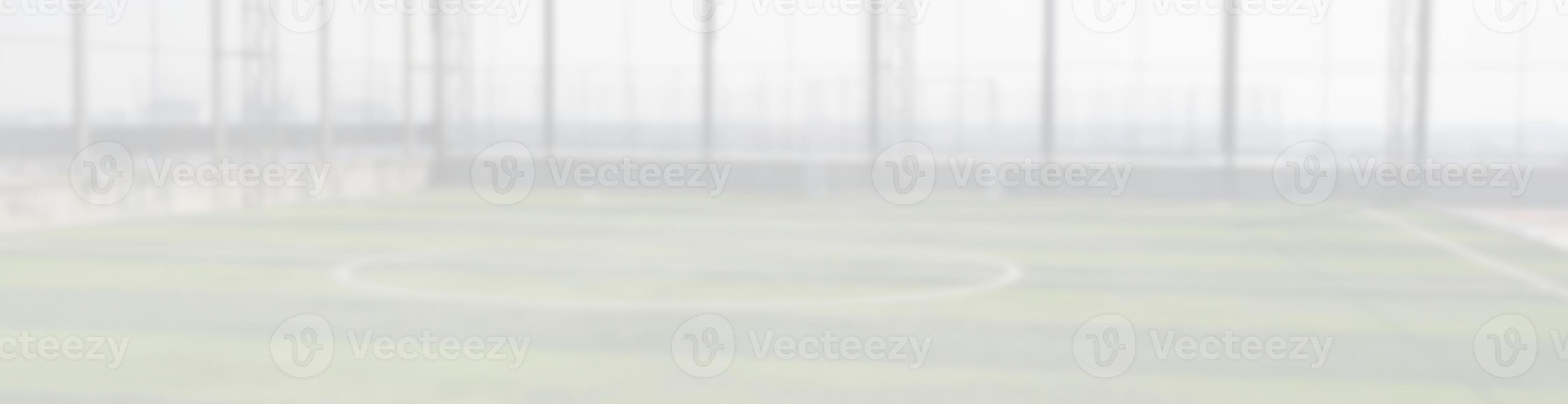 White Blurred Football Soccer Field Background, Suitable for Billboard Header Banner Website. photo