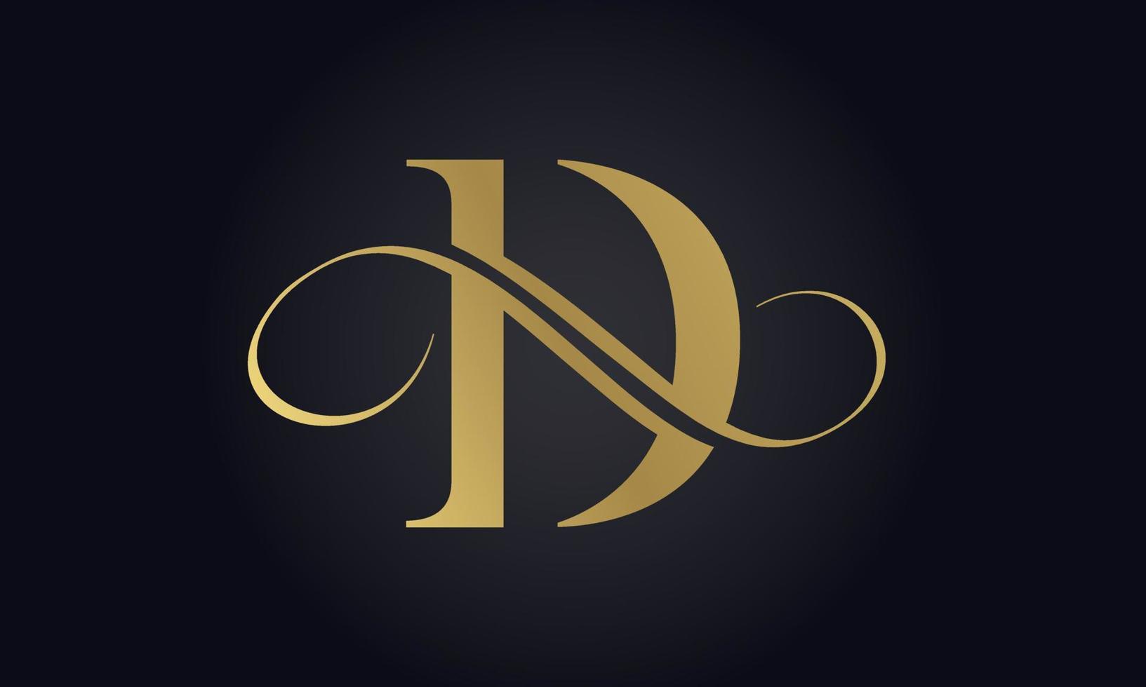 Luxury Letter D Logo Template In Gold Color. Initial Luxury D Letter Logo Design. Beautiful Logotype Design For Luxury Company Branding. vector