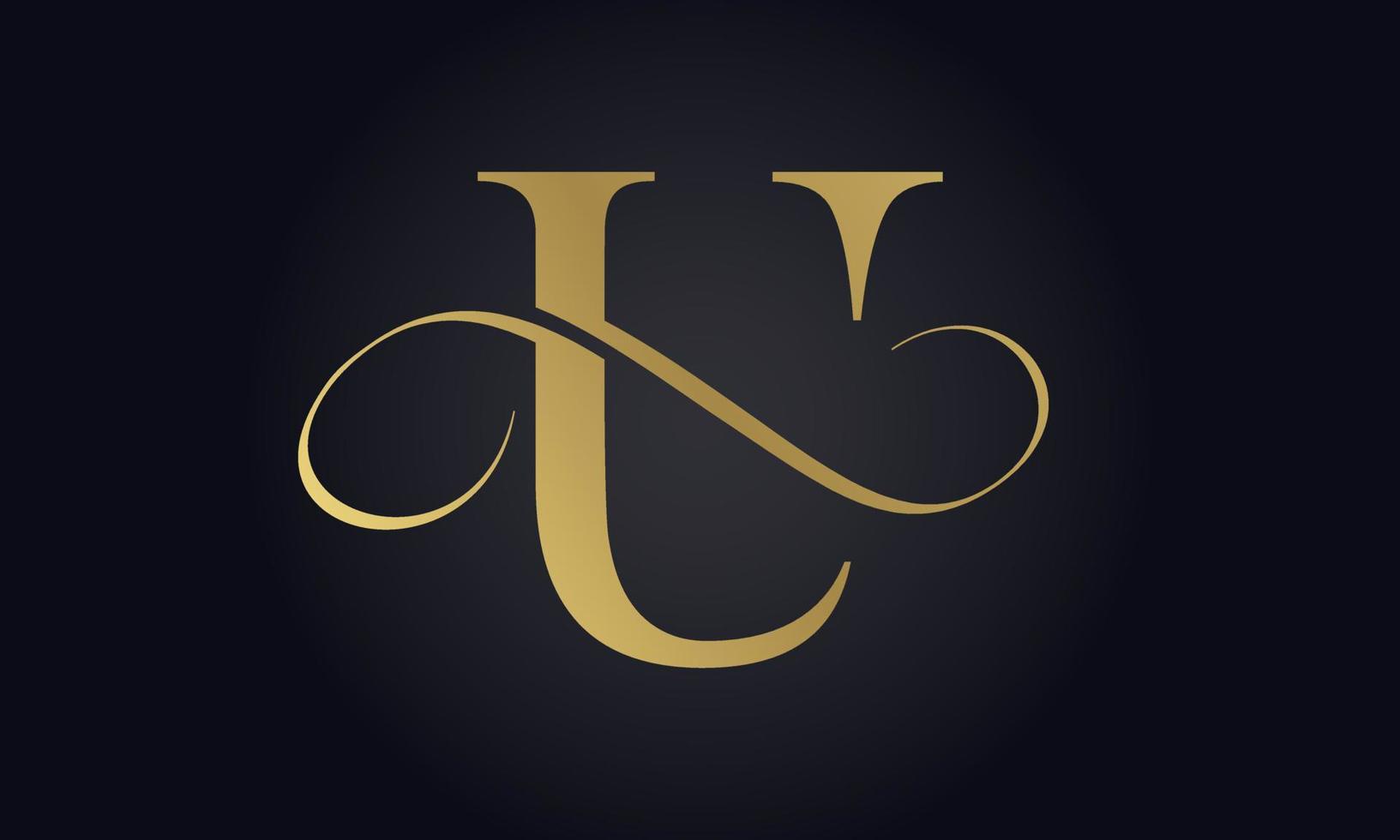 Luxury Letter U Logo Template In Gold Color. Initial Luxury U Letter Logo Design. Beautiful Logotype Design For Luxury Company Branding. vector