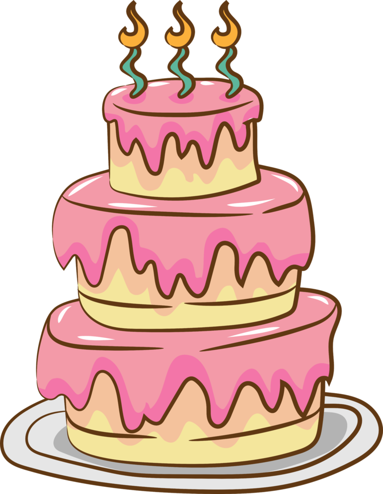 Birthday cake png graphic clipart design