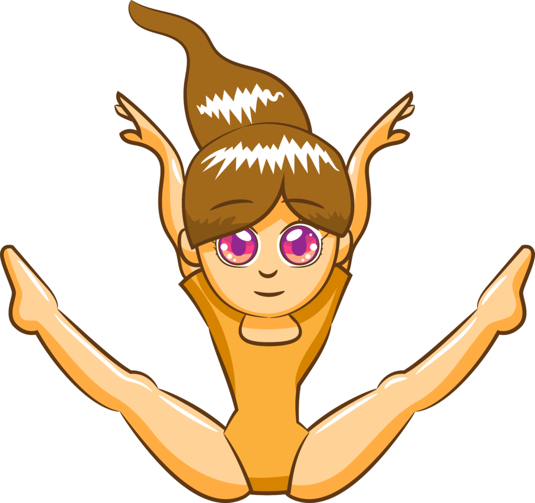 Gymnastic png graphic clipart design