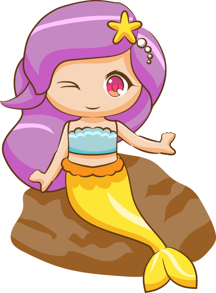 Mermaid png graphic clipart design