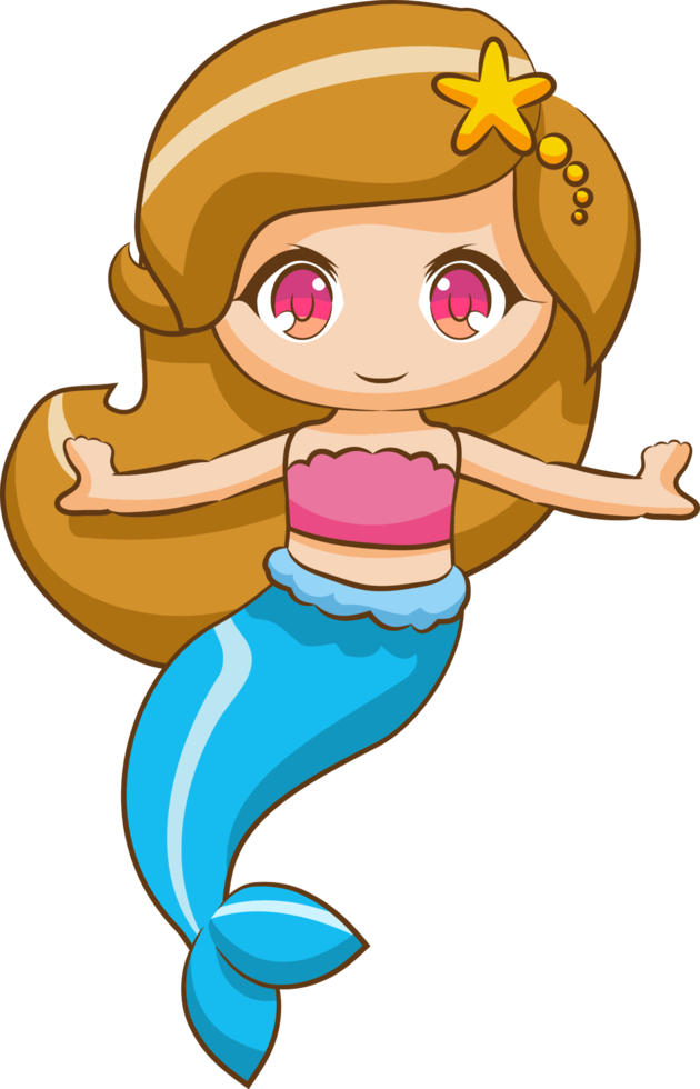 Mermaid png graphic clipart design