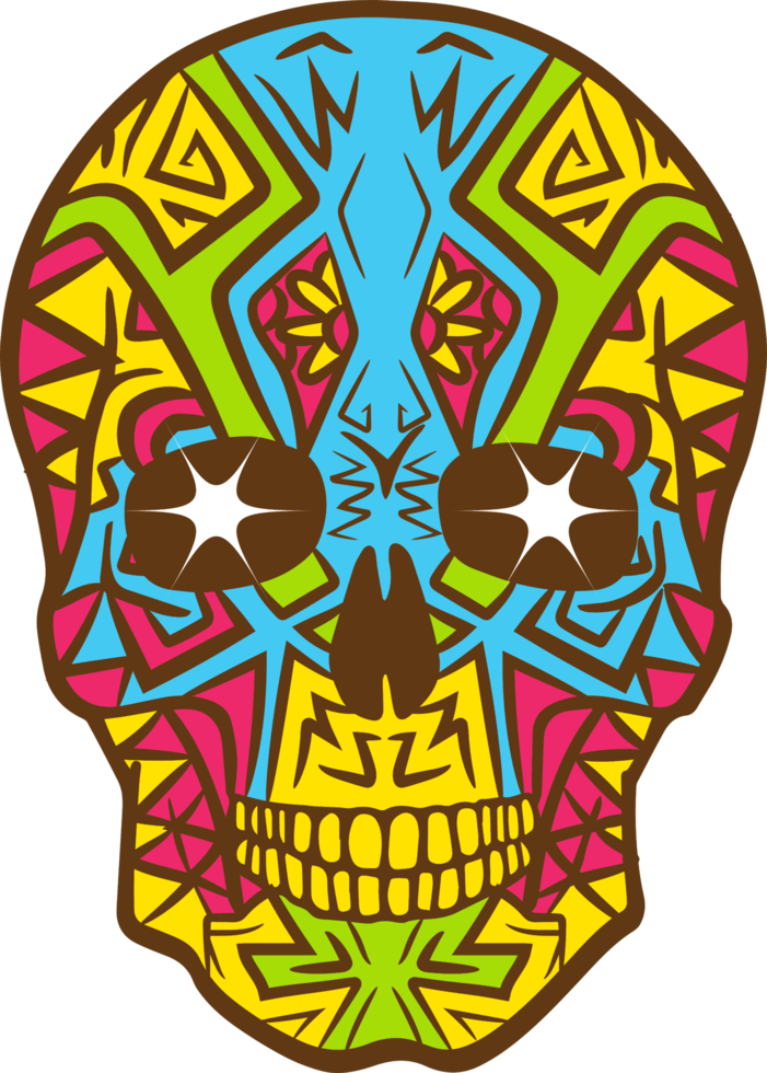 Sugar skull png graphic clipart design