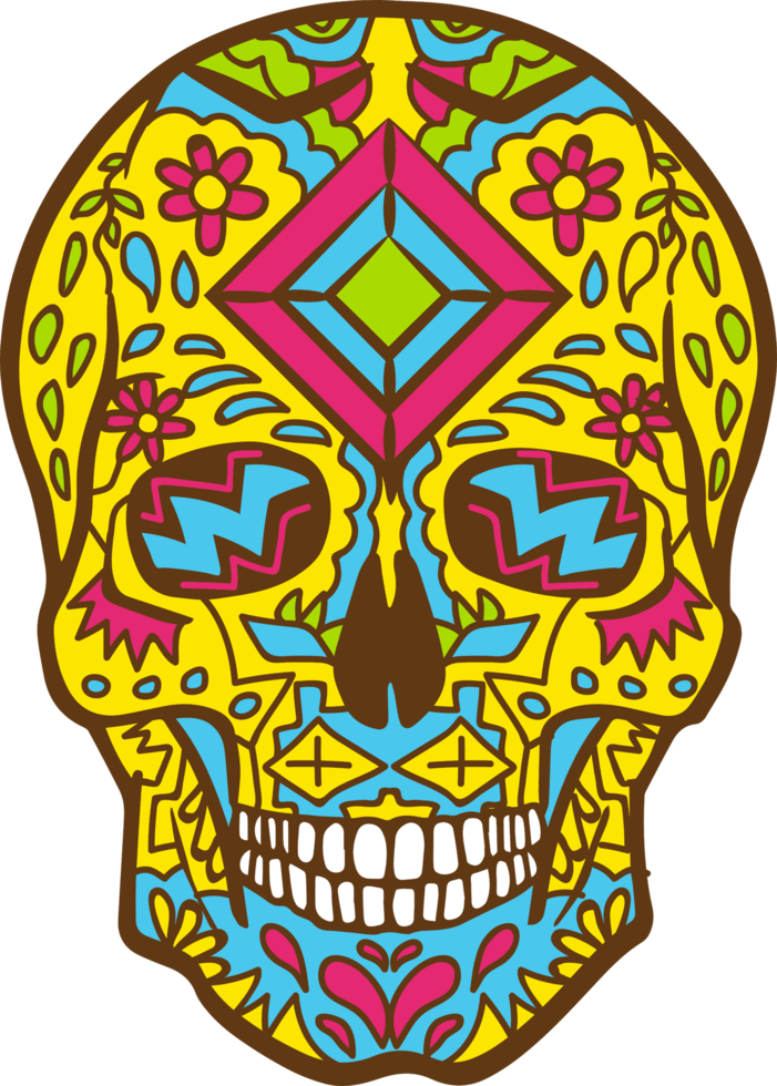 Sugar skull png graphic clipart design