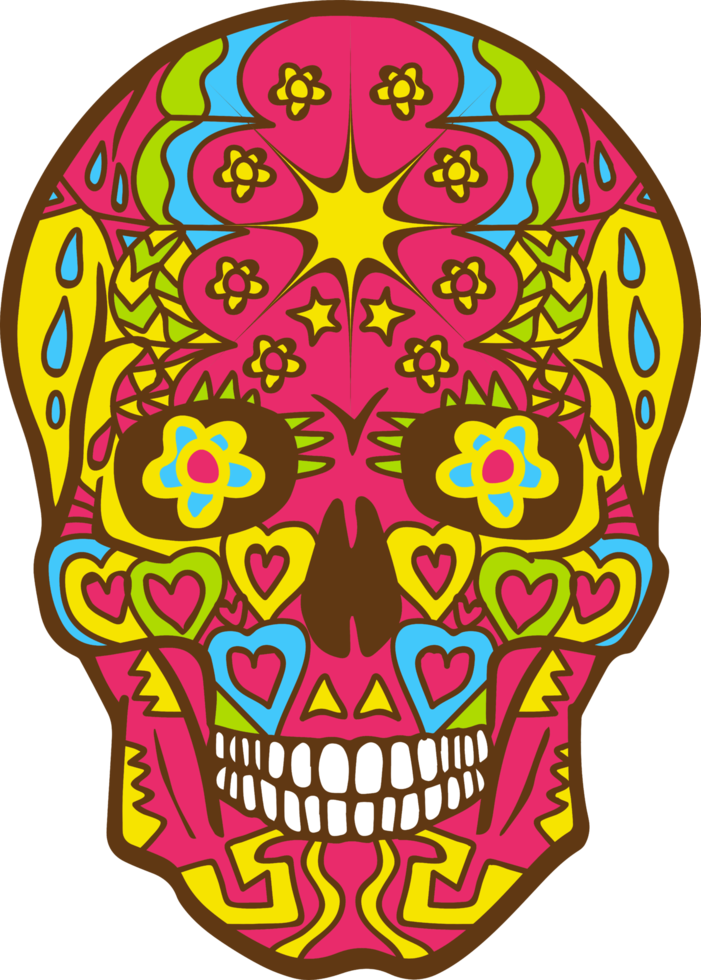 Sugar skull png graphic clipart design