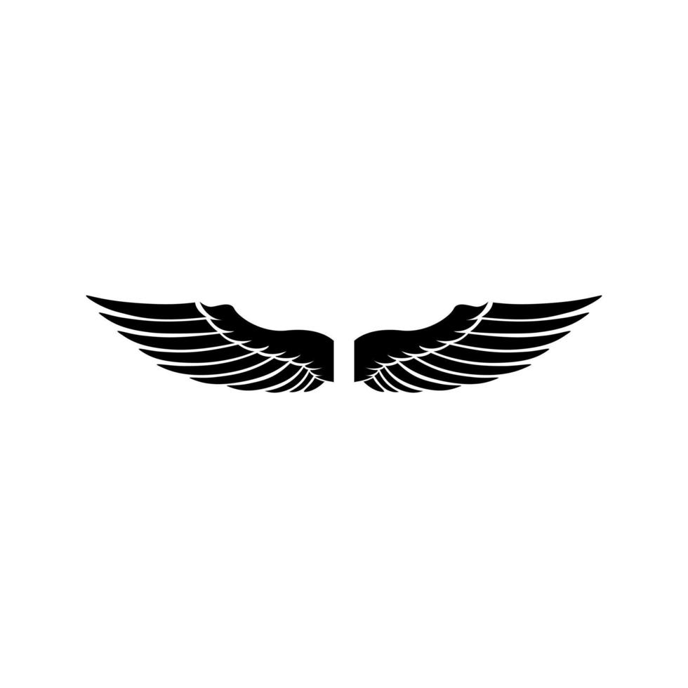 ángel alas icono vector. mosca ilustración firmar recopilación. piloto símbolo. alas logo. vector
