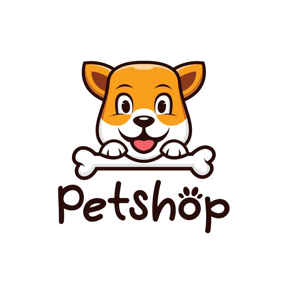 mascota tienda logo vector diseño modelo