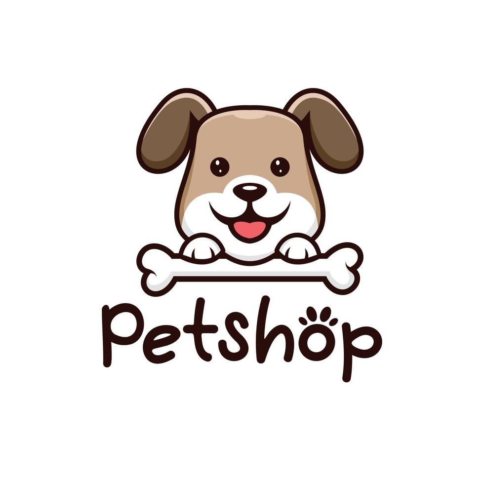 mascota tienda logo vector diseño modelo