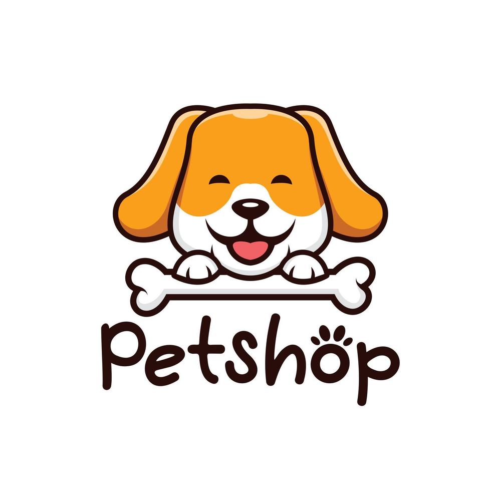 mascota tienda logo vector diseño modelo