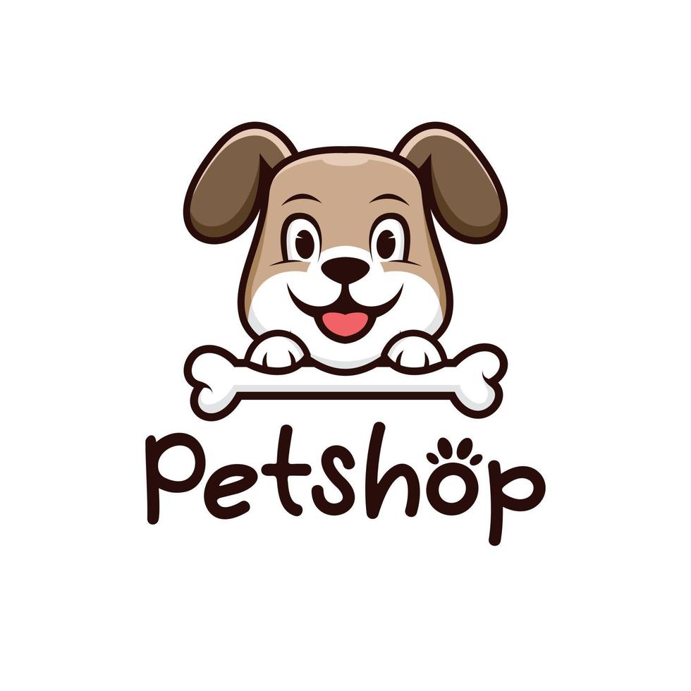 mascota tienda logo vector diseño modelo