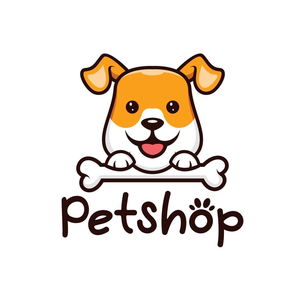 mascota tienda logo vector diseño modelo