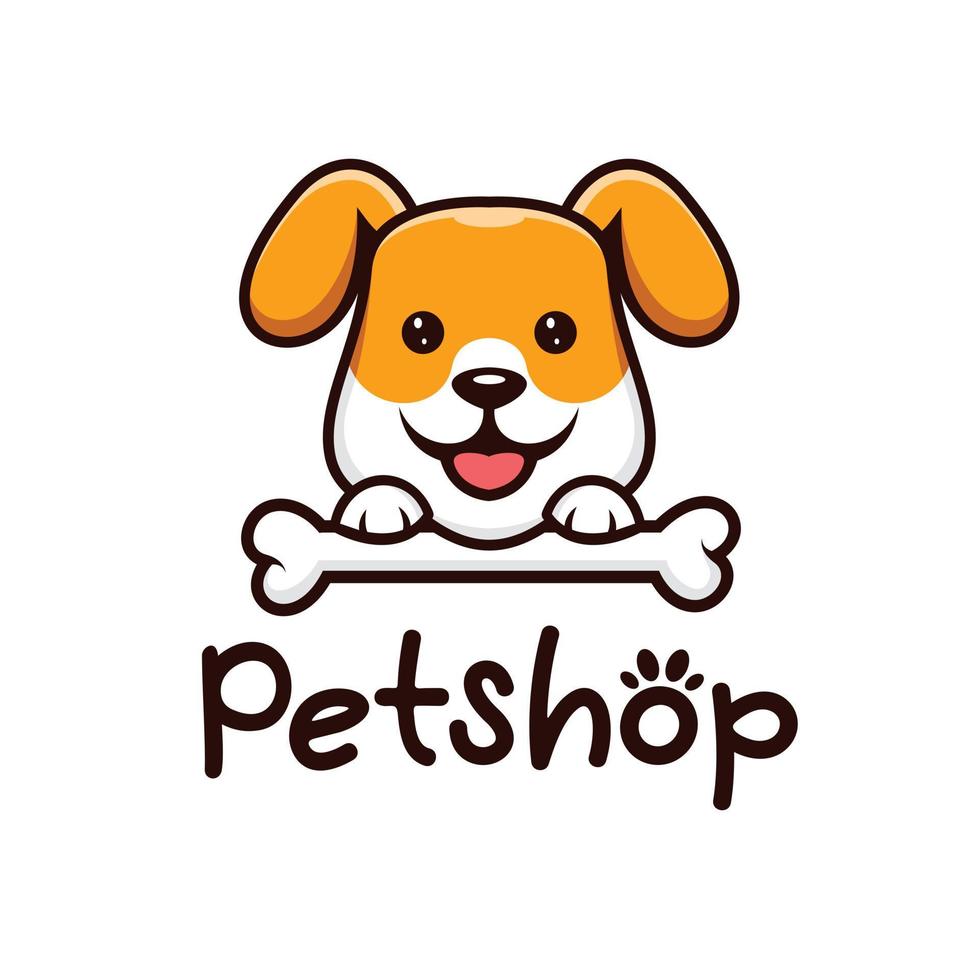 mascota tienda logo vector diseño modelo