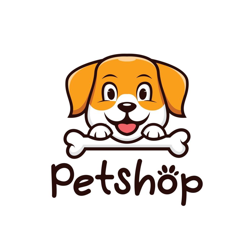 mascota tienda logo vector diseño modelo