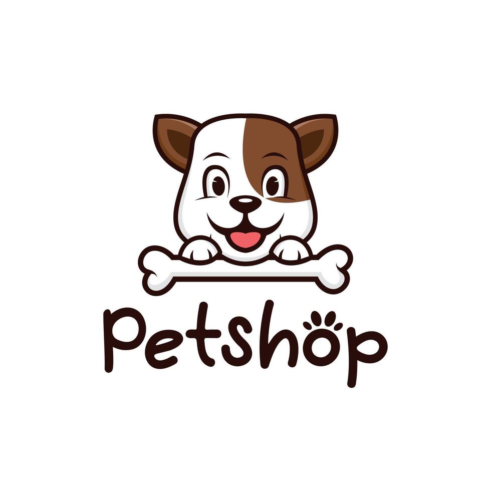 mascota tienda logo vector diseño modelo
