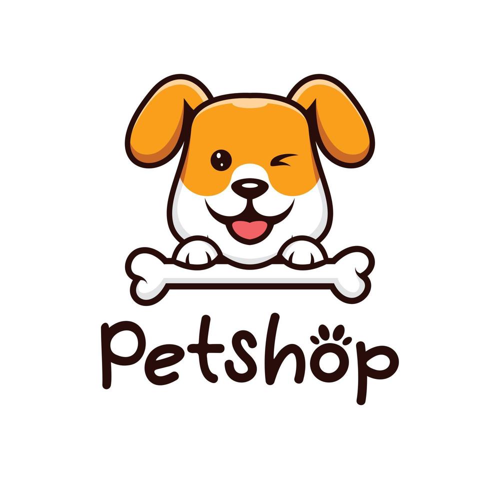 mascota tienda logo vector diseño modelo