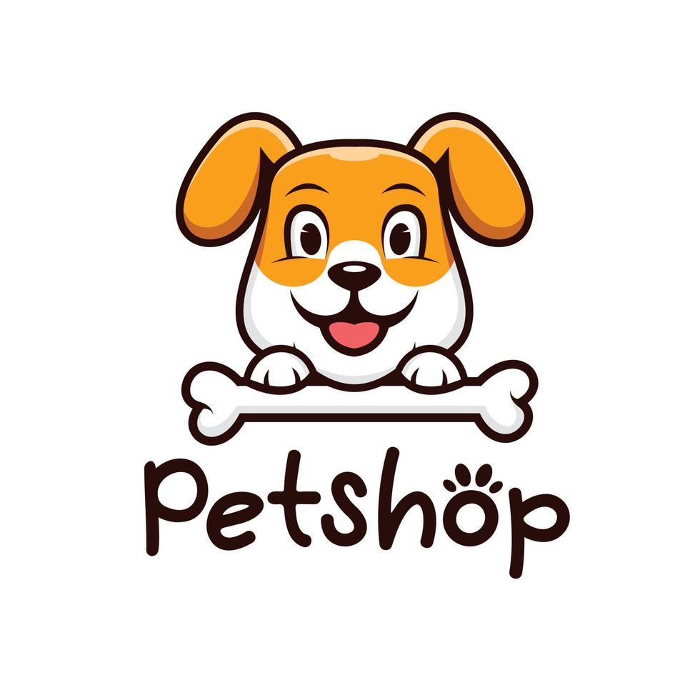 mascota tienda logo vector diseño modelo