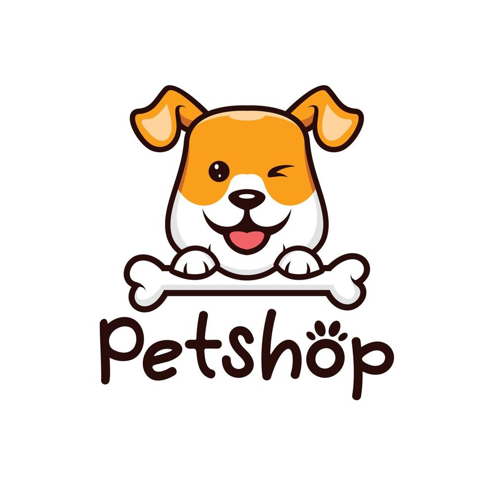 mascota tienda logo vector diseño modelo