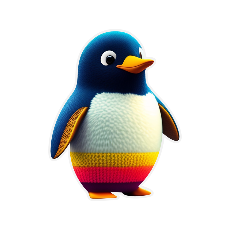 3d penguin render transparent background png