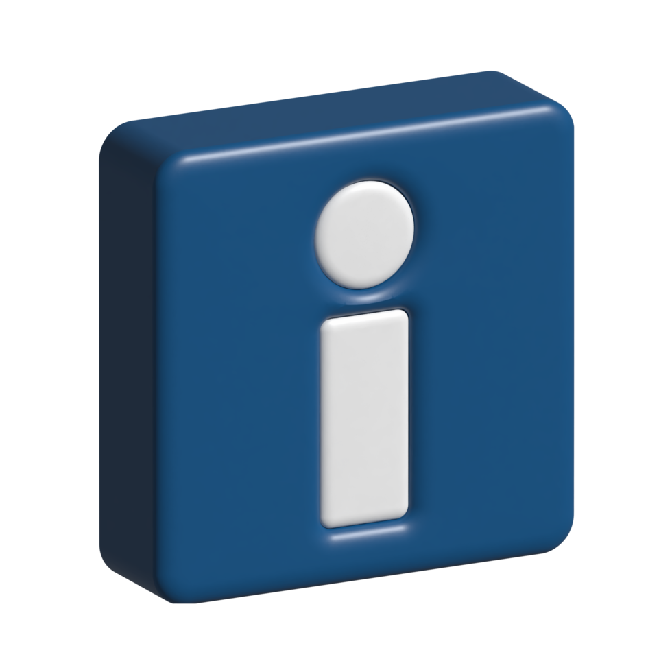 3d Symbol von die Info png