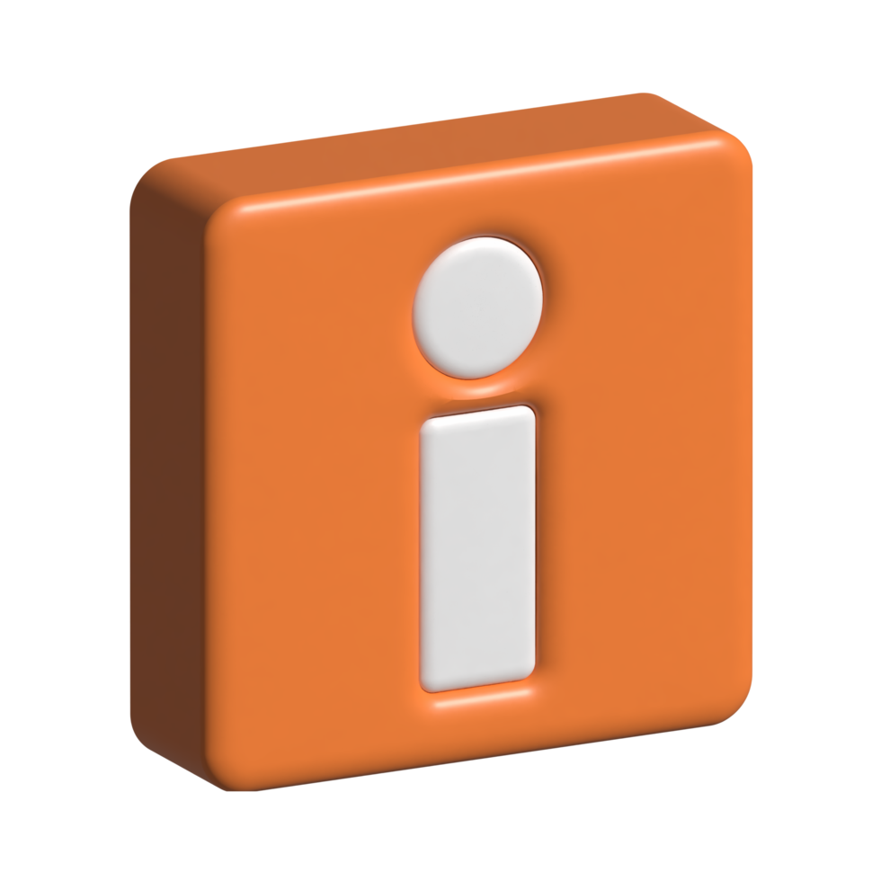 3d Symbol von die Info png