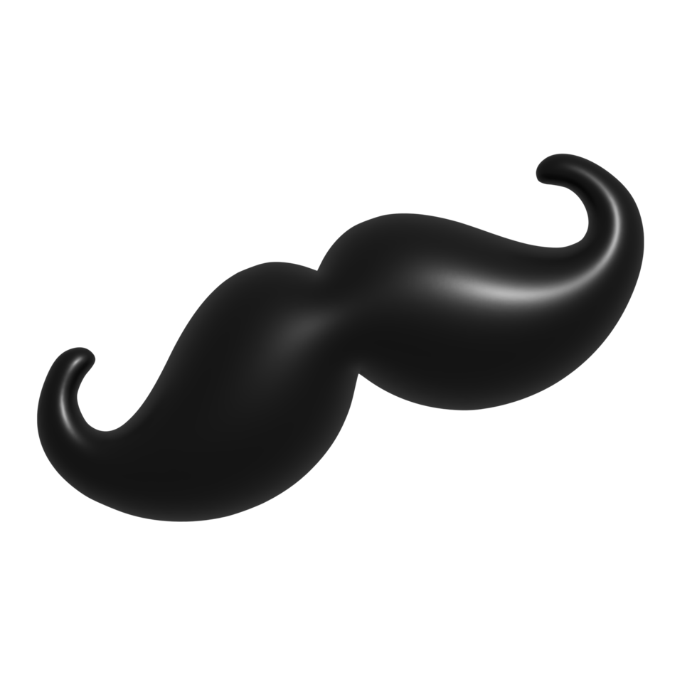 moustache icon 3d png