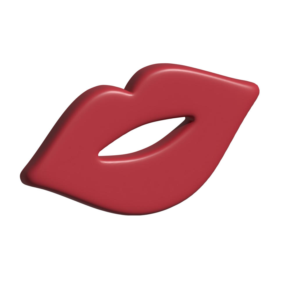 3d icon of lips png