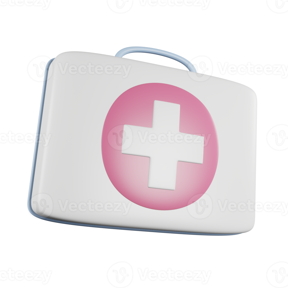 3D First Aid Kit Bag Icon png
