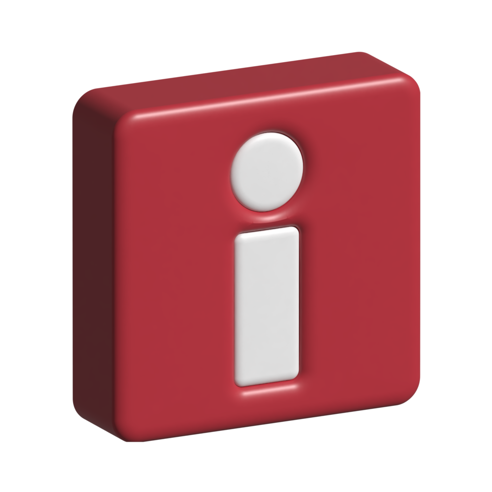 3d Symbol von die Info png