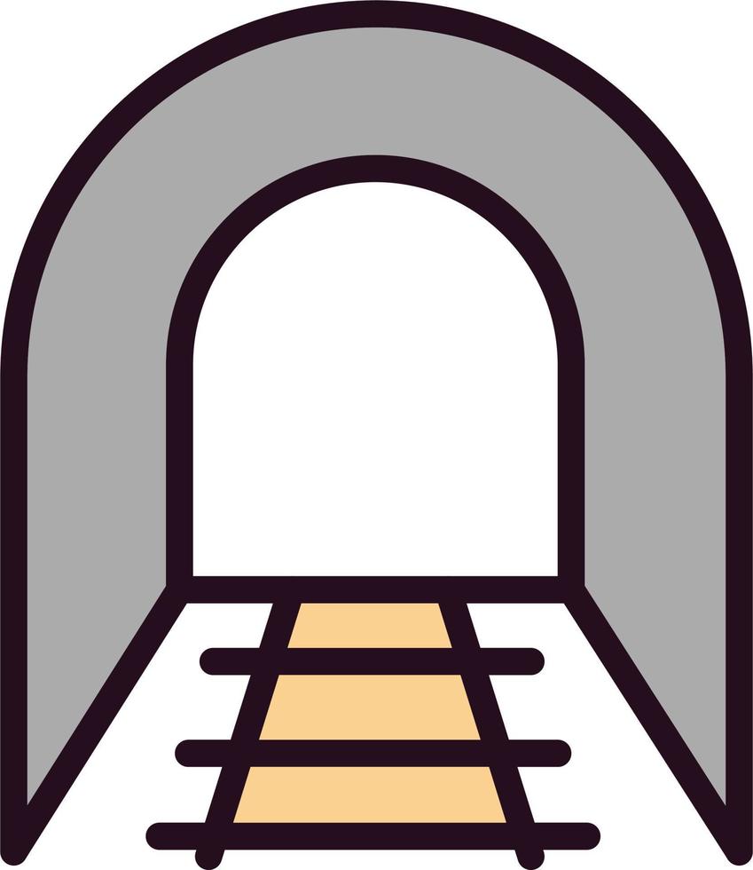 icono de vector de túnel