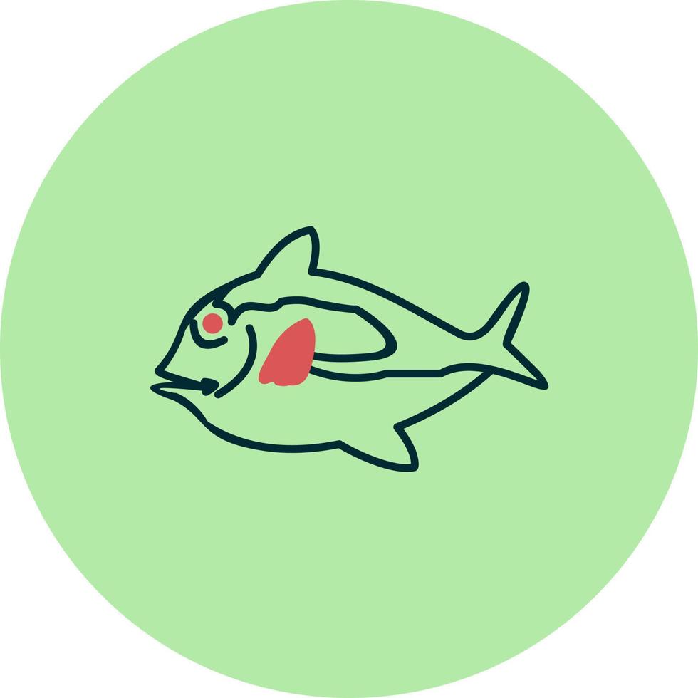 Blue Tang Fish Vector Icon