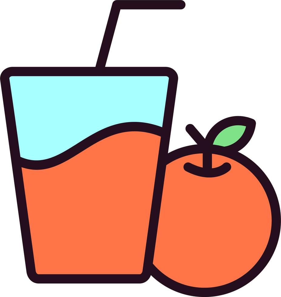 icono de vector de jugo de naranja