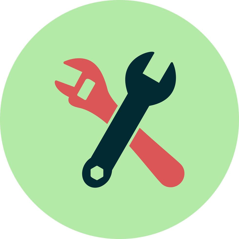 Cross Wrench Vector Icon