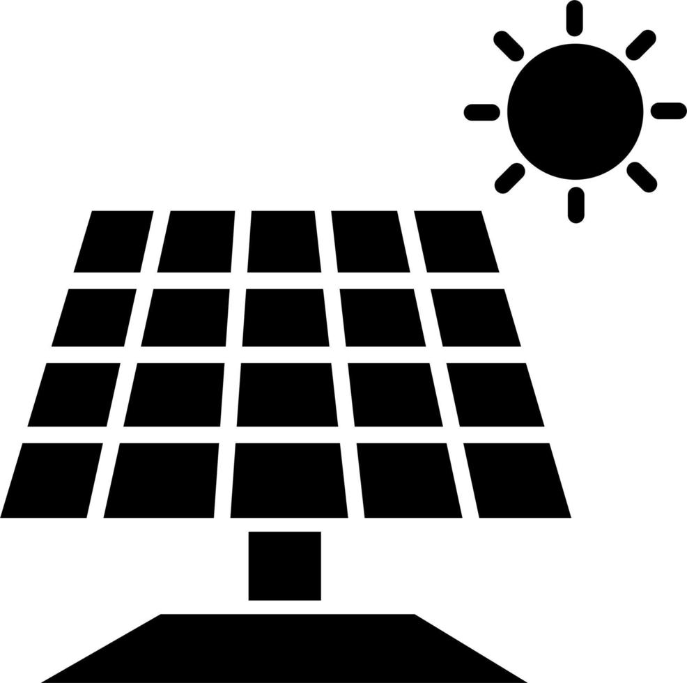 icono de vector de panel solar