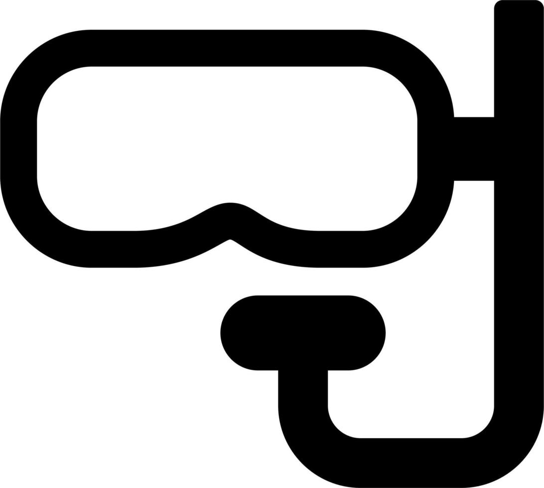 icono de vector de snorkel