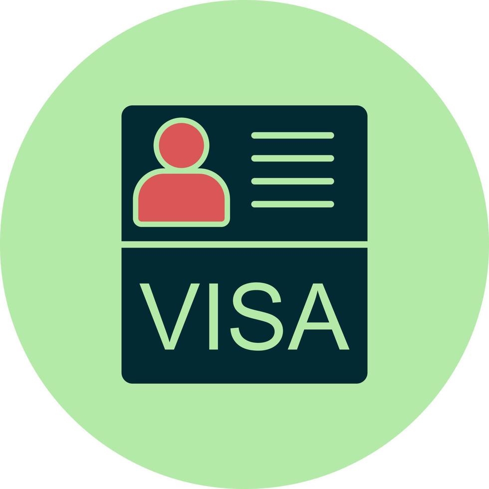 icono de vector de visa