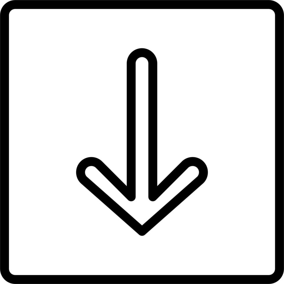 flecha abajo vector icono