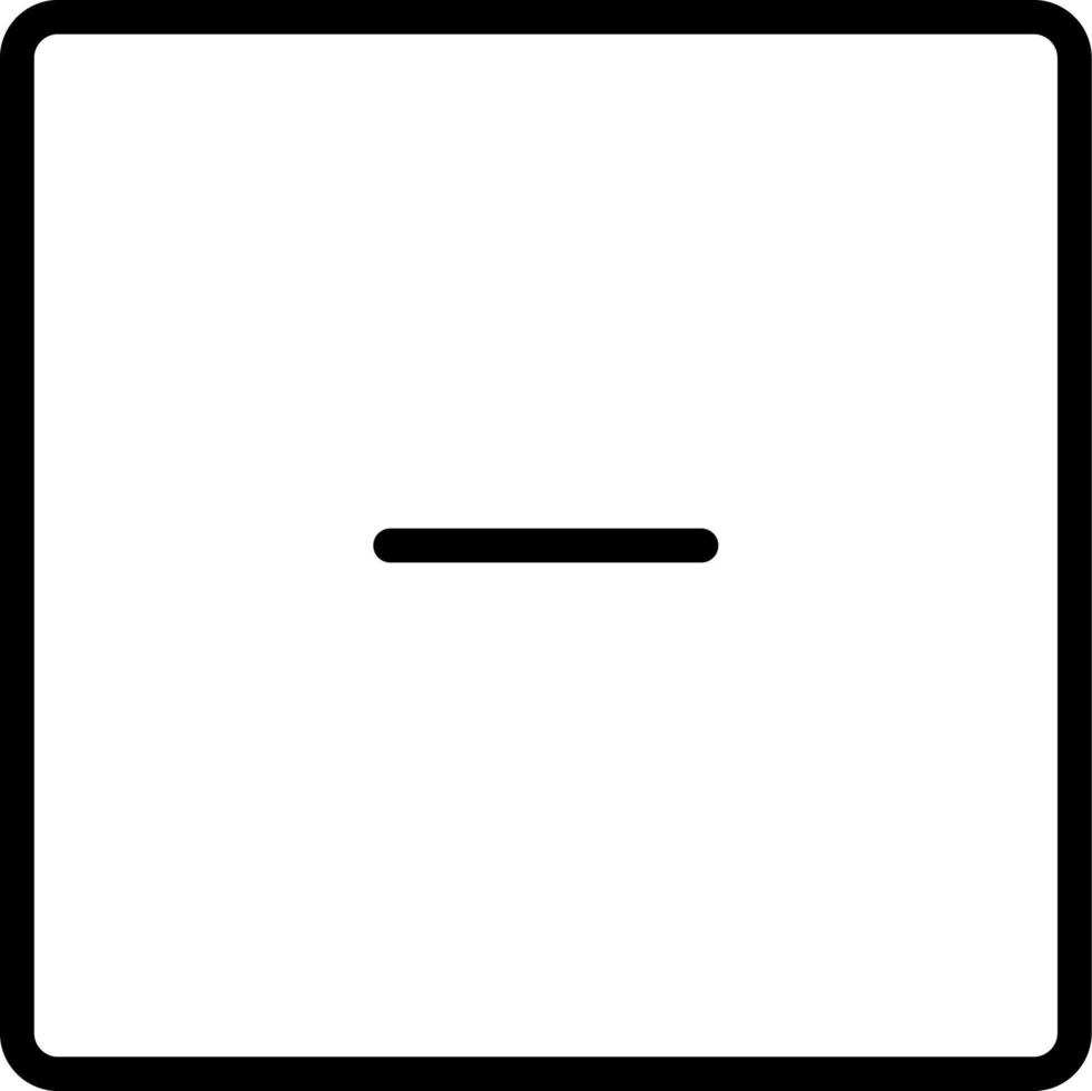 Minus Vector Icon