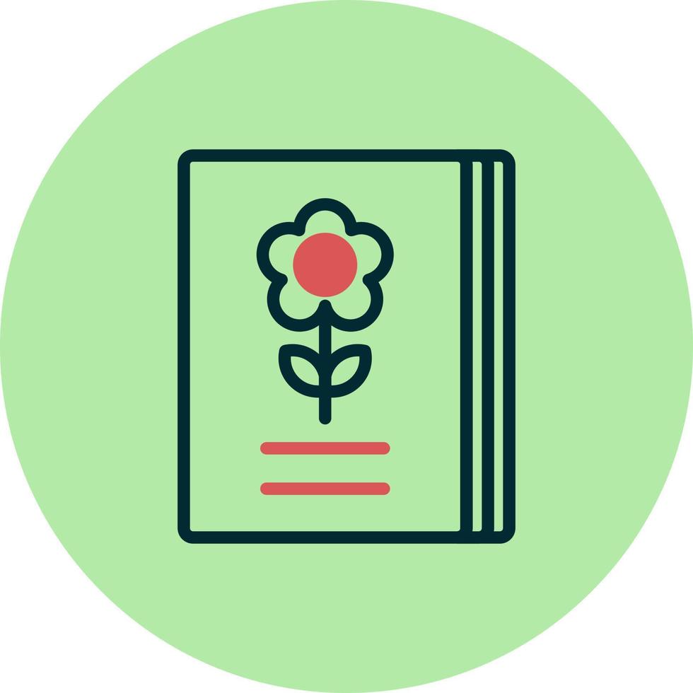 jardinería libro vector icono