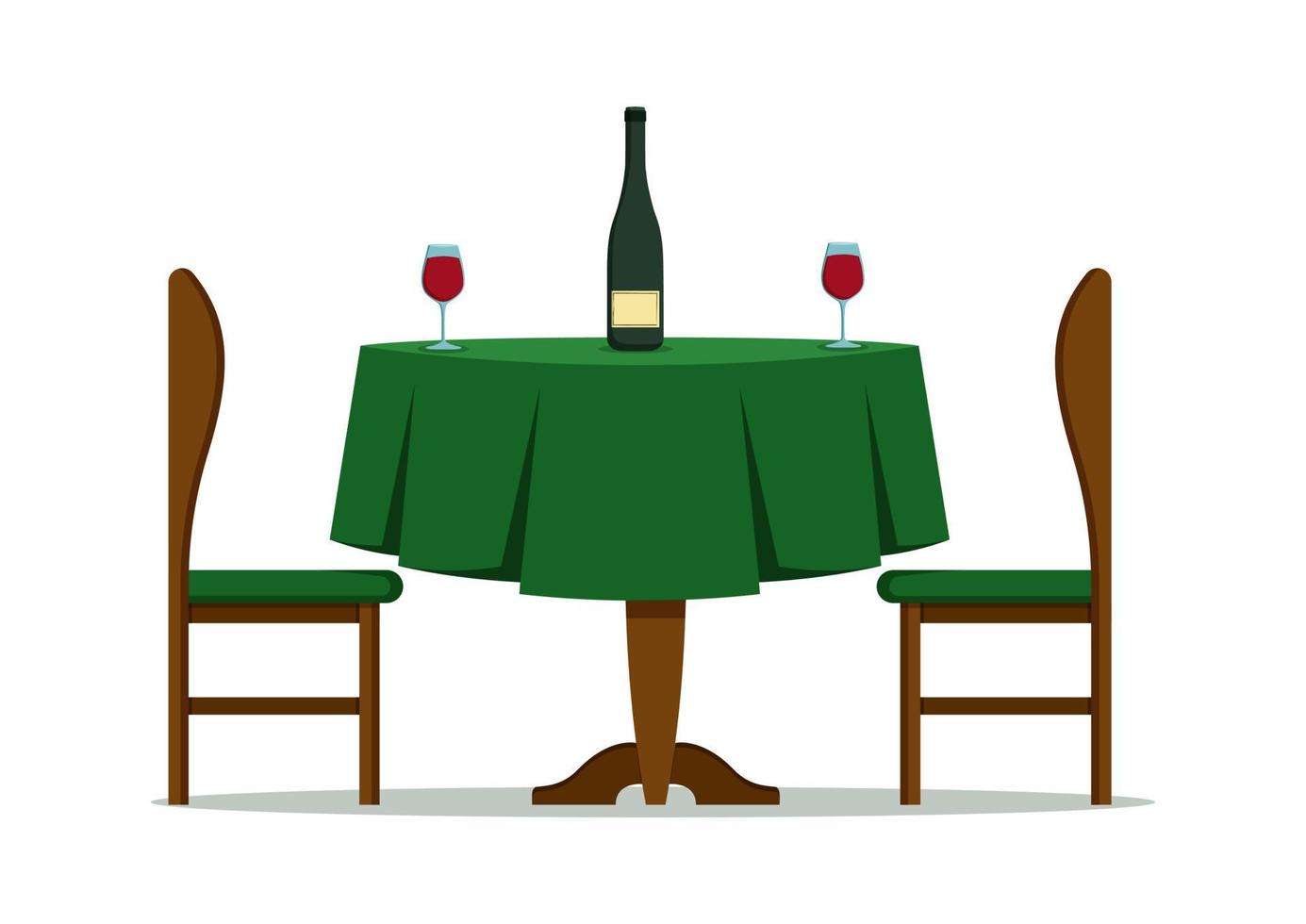 Restaurant Table Vector Clipart Flat Design Isolated On White Background