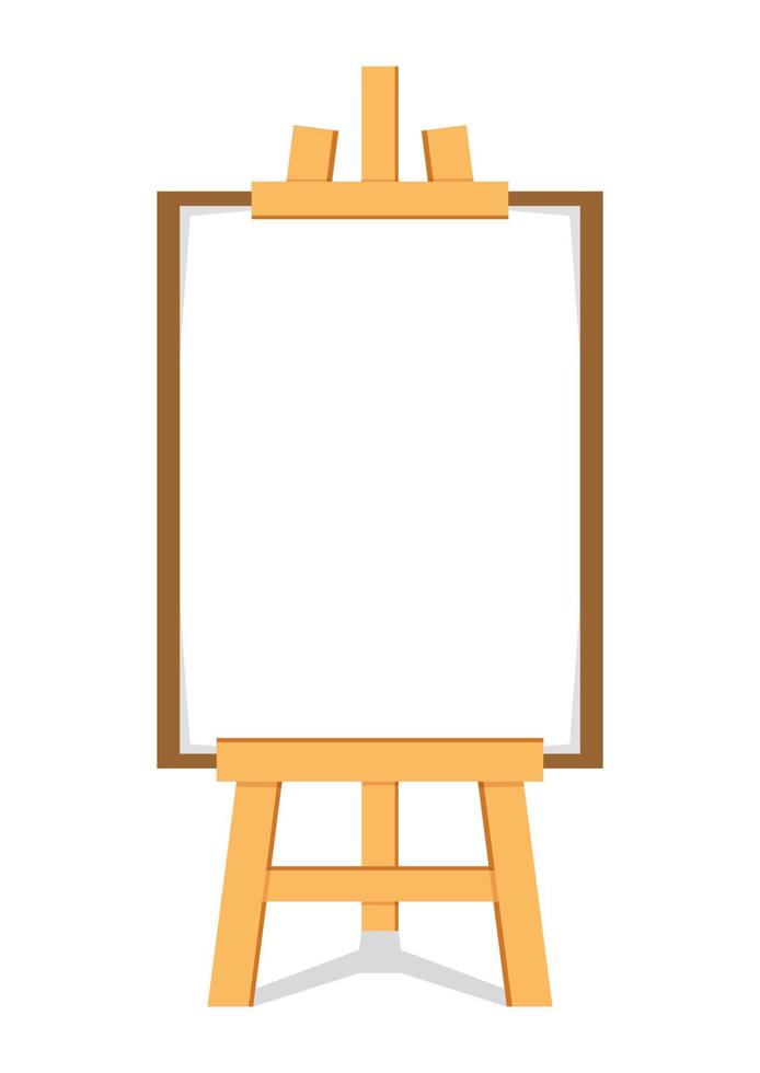 Wood easel or painting art board with white Vector Image