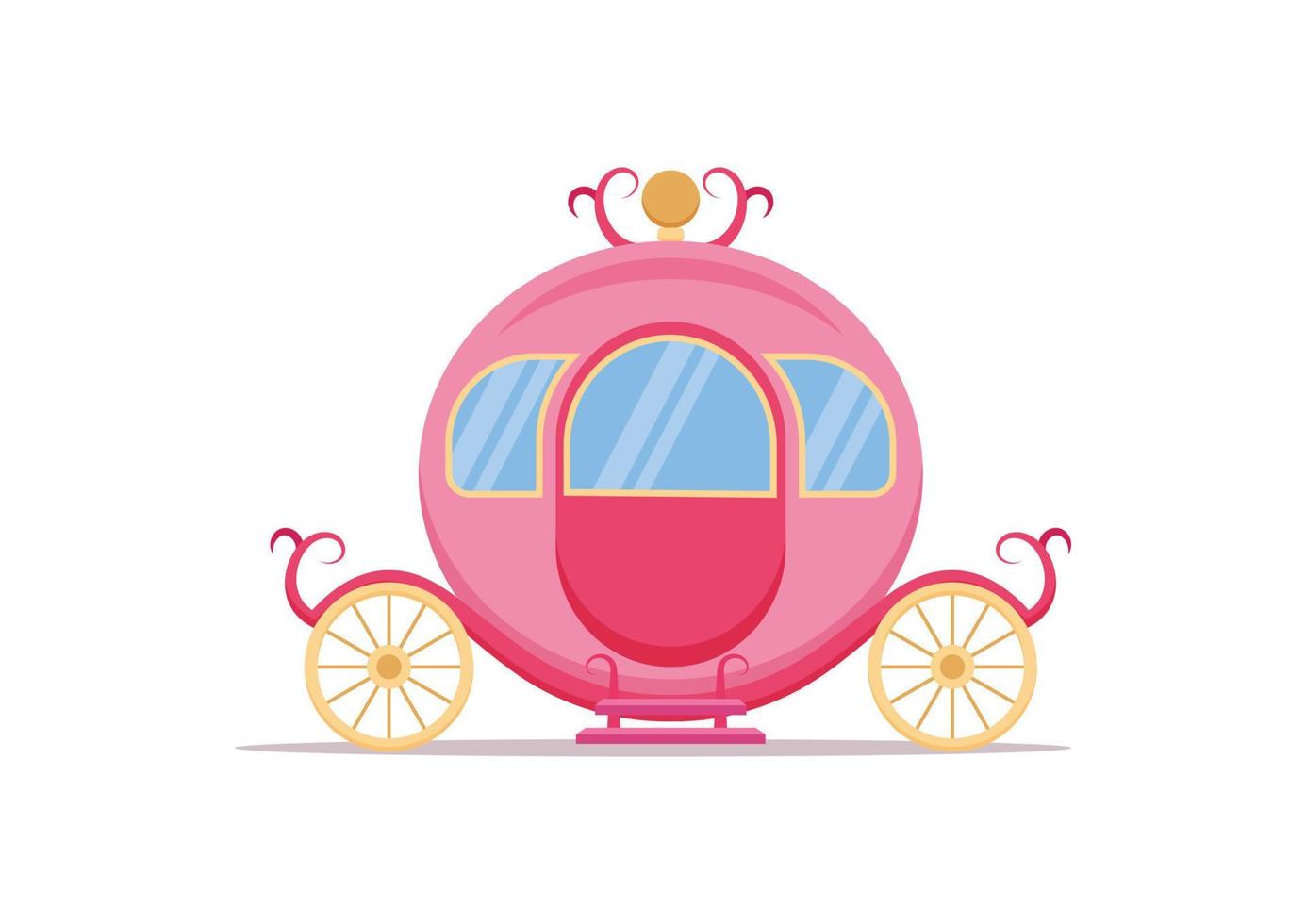 princesa carro vector clipart en blanco antecedentes