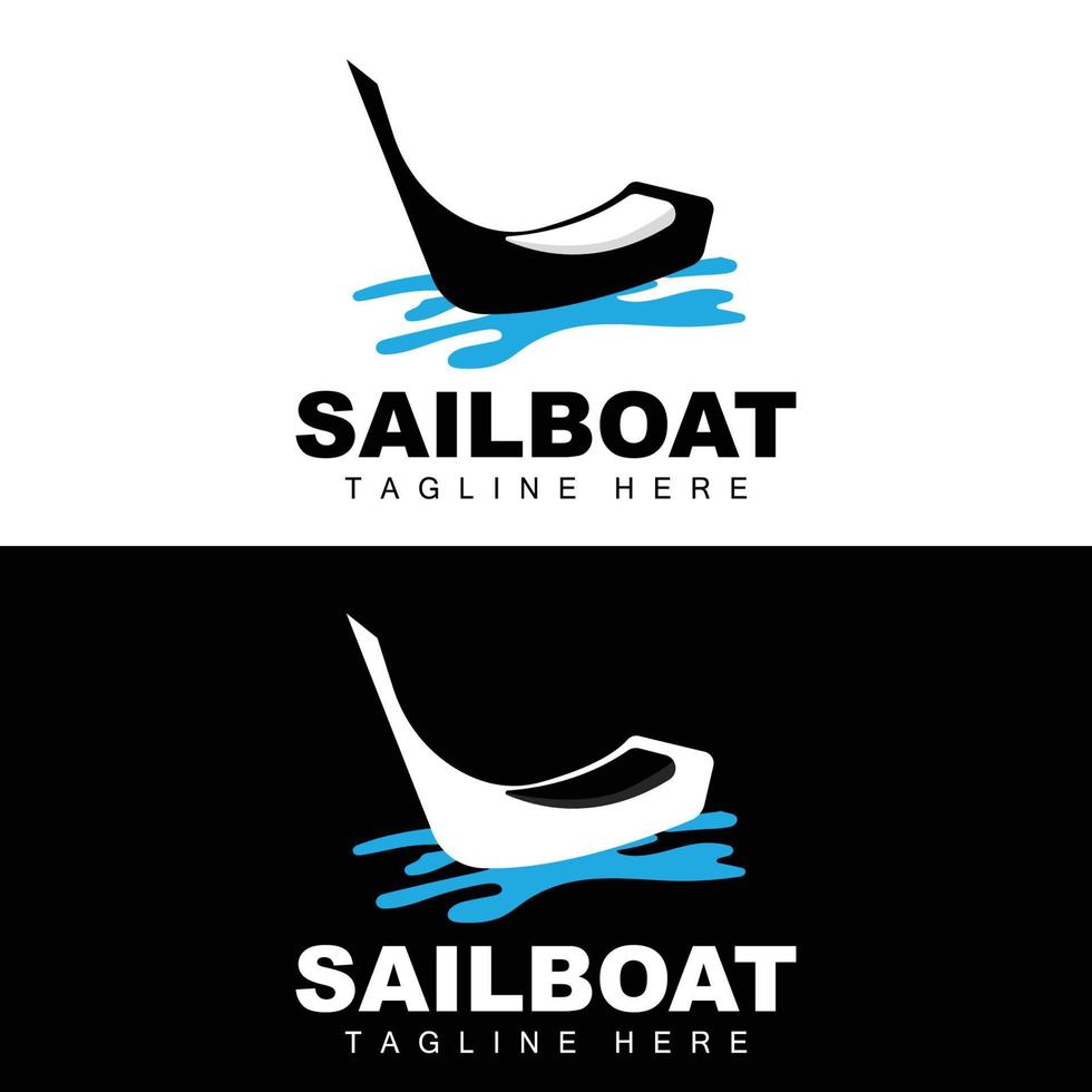 Sailboat Logo,Traditional Asian Boat Vector, Lake Ocean Icon Design, Fishing Boat vector