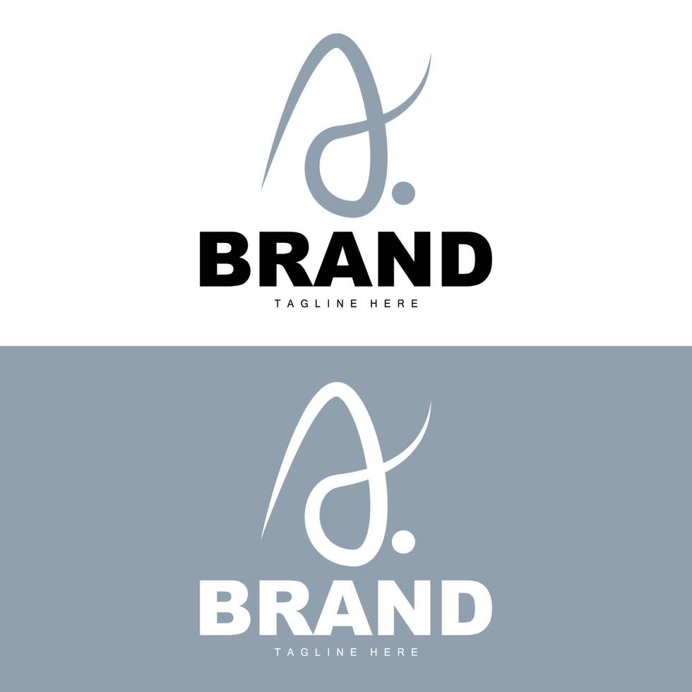 A Letter Logo, Logotype Design Simple Concept, Vector Alphabet Icon Template