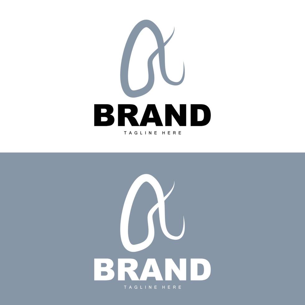 A Letter Logo, Logotype Design Simple Concept, Vector Alphabet Icon Template