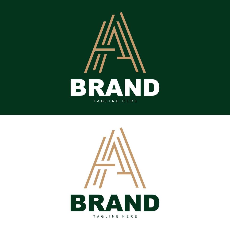 un logotipo de letra, concepto simple de diseño de logotipo, plantilla de icono de alfabeto vectorial vector